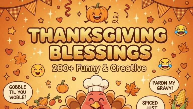 200+ Funny & Creative Thanksgiving Blessings
