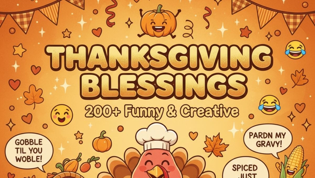 200+ Funny & Creative Thanksgiving Blessings