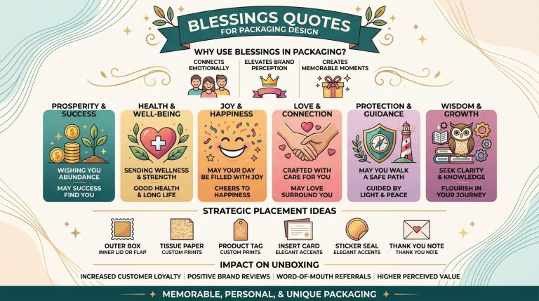 Blessings Quotes for Packaging Design